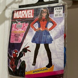 NEW! Spider-Girl Kids Size Large 10-12 Child Costume